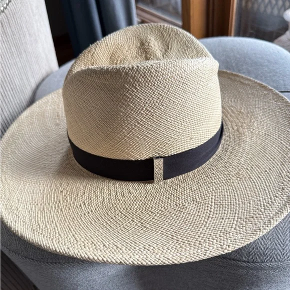 Gigi Burris Millinery Jeanne Fedora Straws Hat with Black Band - Picture 3 of 9